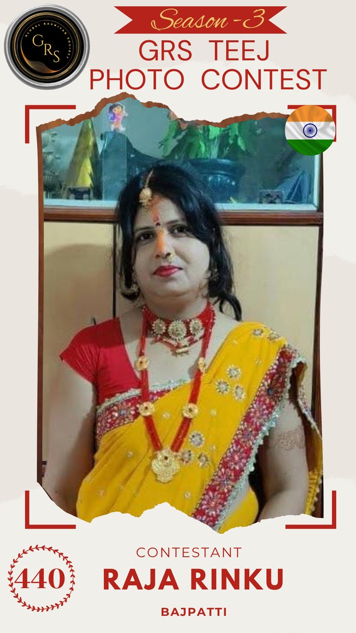 Raja Rinku — Mrs. GRS's TEEJ Photo Contest Season-3 Contestant