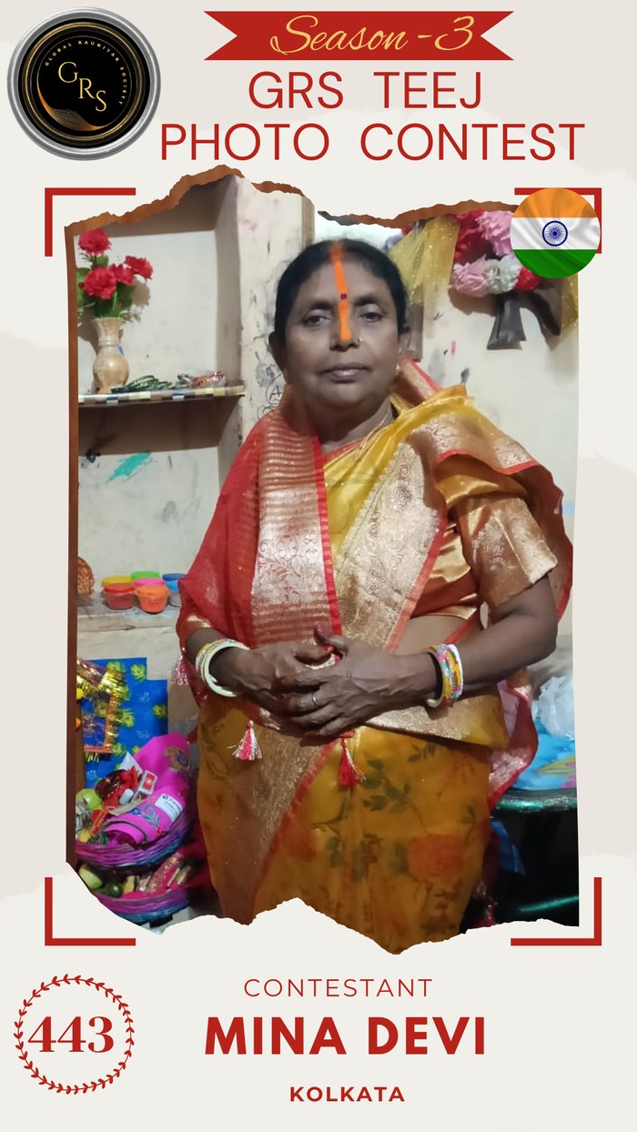 Mina Devi — Mrs. GRS's TEEJ Photo Contest Season-3 Contestant