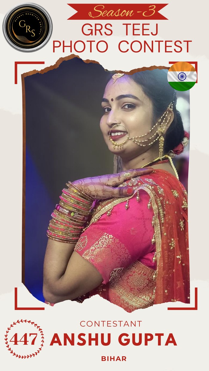 Anshu Gupta — Mrs. GRS's TEEJ Photo Contest Season-3 Contestant