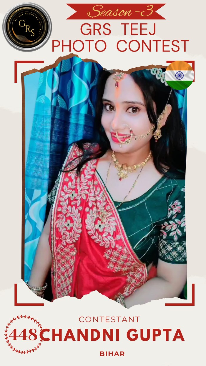 Chandni Gupta — Mrs. GRS's TEEJ Photo Contest Season-3 Contestant