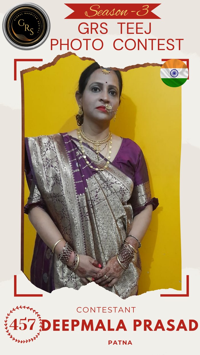 Deepmala Prasad — Mrs. GRS's TEEJ Photo Contest Season-3 Contestant