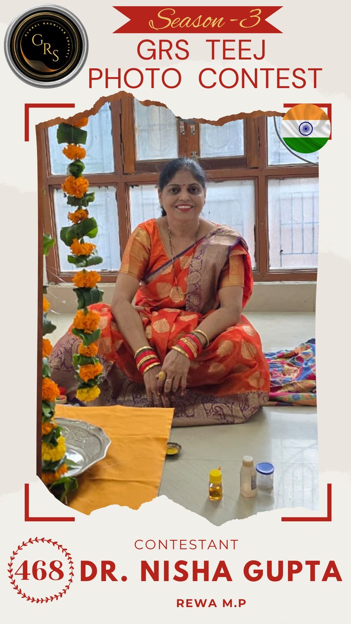 Dr. Nisha Gupta — Mrs. GRS's TEEJ Photo Contest Season-3 Contestant
