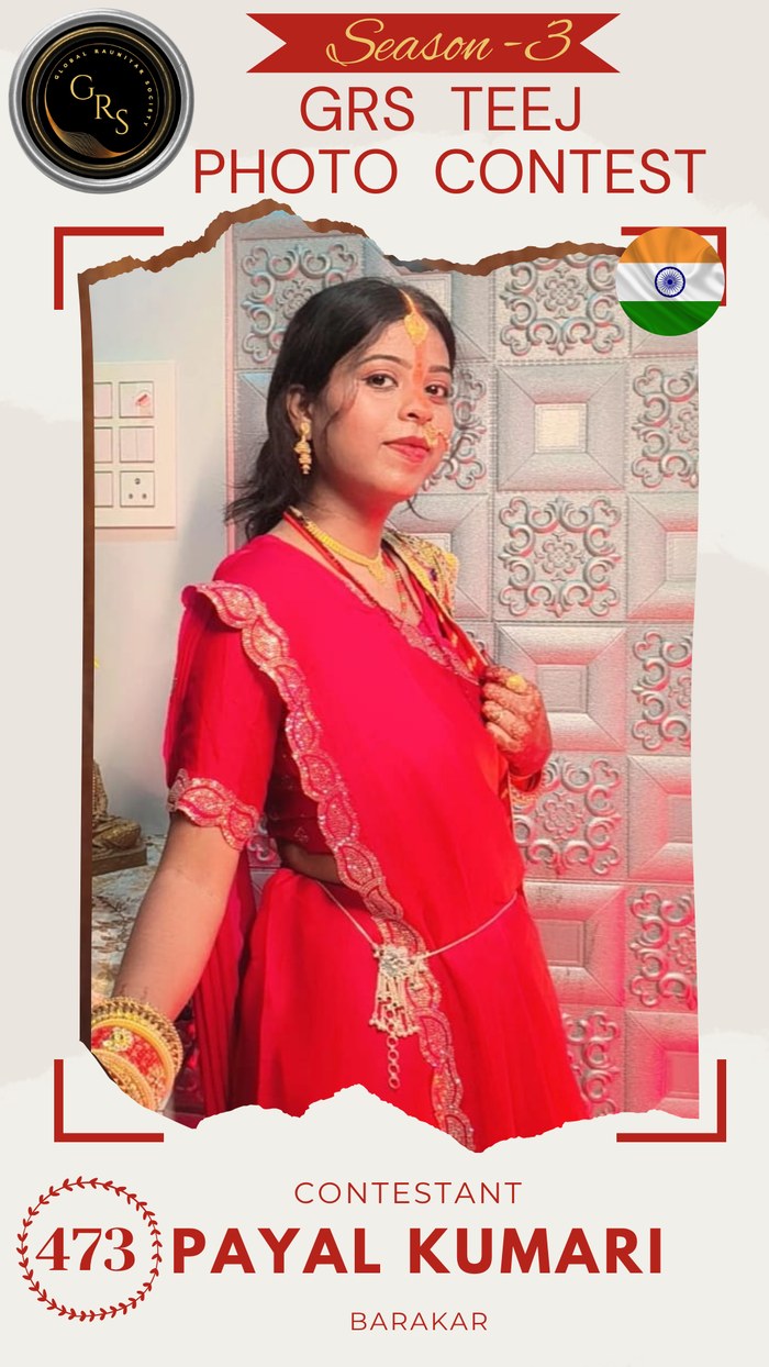 Payal Kumari — Mrs. GRS's TEEJ Photo Contest Season-3 Contestant