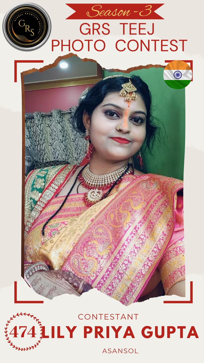 Lily Priya Gupta — Mrs. GRS's TEEJ Photo Contest Season-3 Contestant