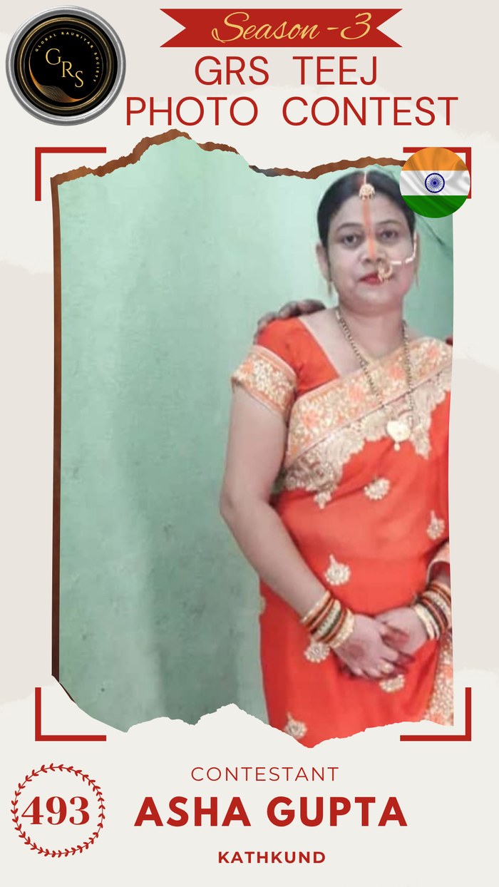 Asha Gupta — Mrs. GRS's TEEJ Photo Contest Season-3 Contestant