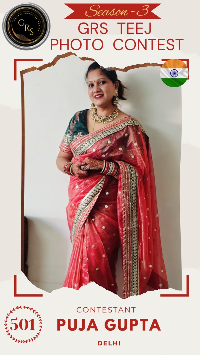 Puja Gupta — Mrs. GRS's TEEJ Photo Contest Season-3 Contestant