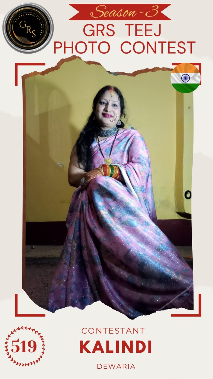 Kalindi — Mrs. GRS's TEEJ Photo Contest Season-3 Contestant