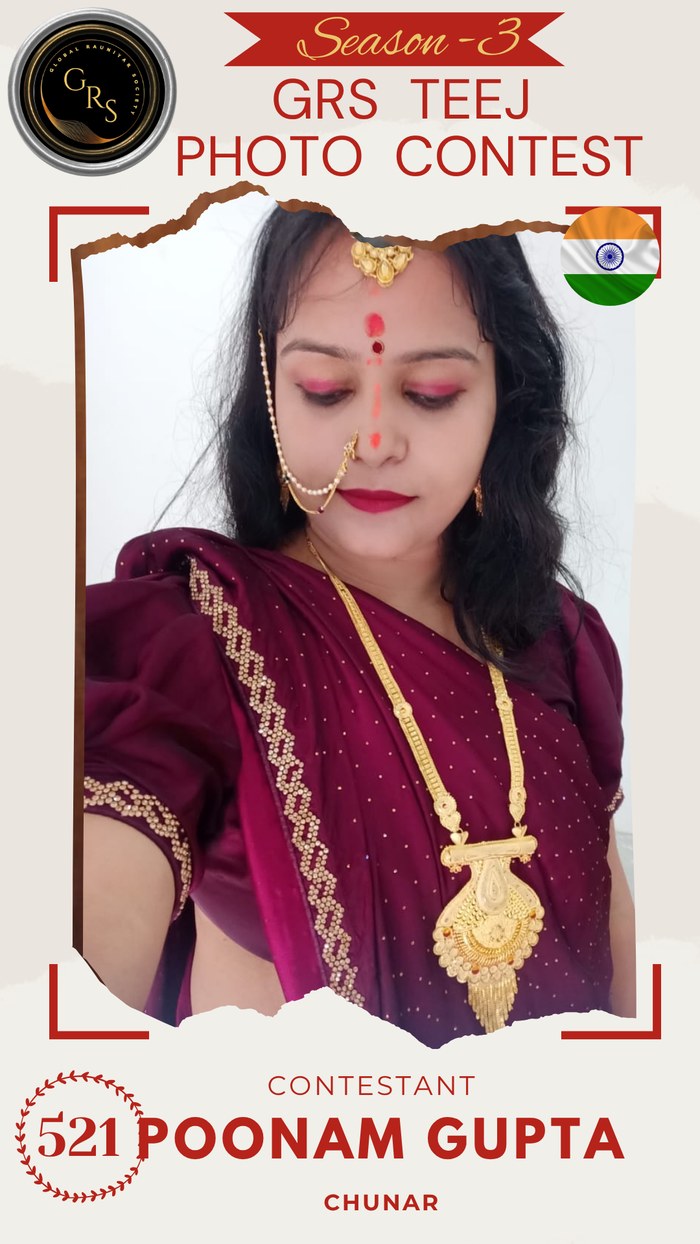 Poonam Gupta — Mrs. GRS's TEEJ Photo Contest Season-3 Contestant