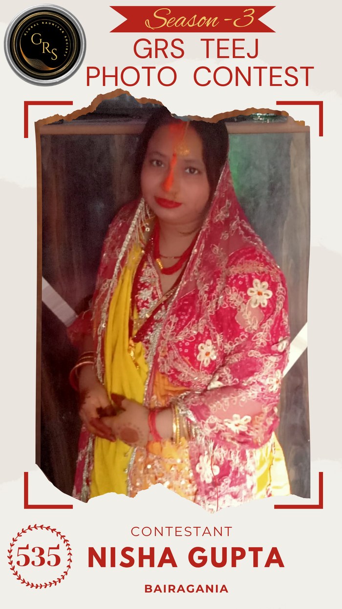Nisha Gupta — Mrs. GRS's TEEJ Photo Contest Season-3 Contestant