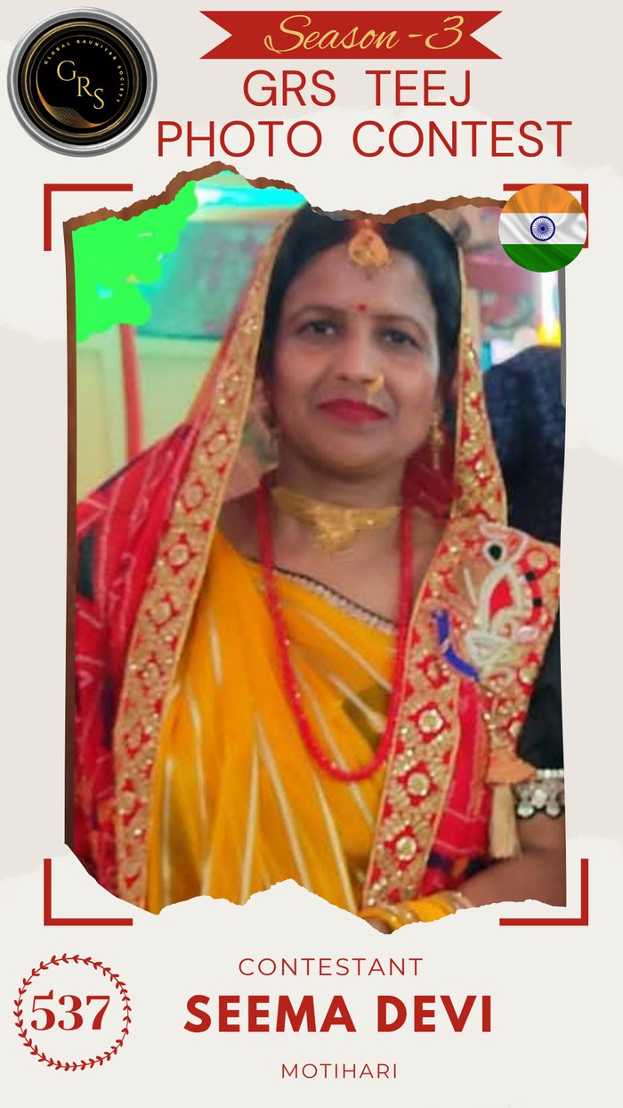 Seema Devi — Mrs. GRS's TEEJ Photo Contest Season-3 Contestant