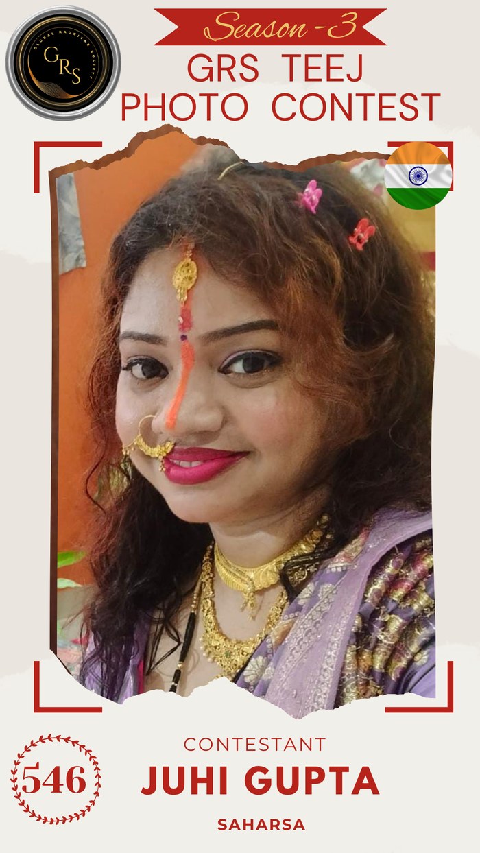 Juhi Gupta — Mrs. GRS's TEEJ Photo Contest Season-3 Contestant