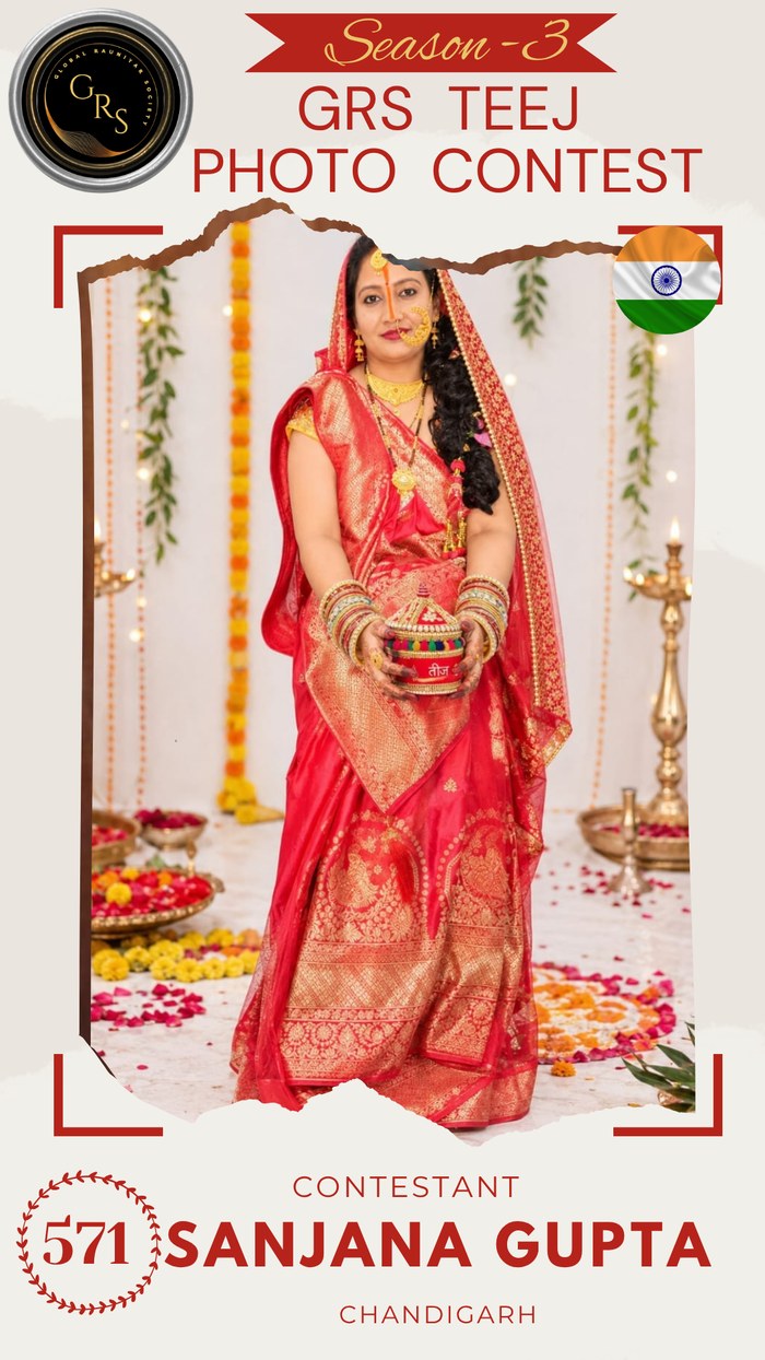 Sanjana Gupta — Mrs. GRS's TEEJ Photo Contest Season-3 Contestant