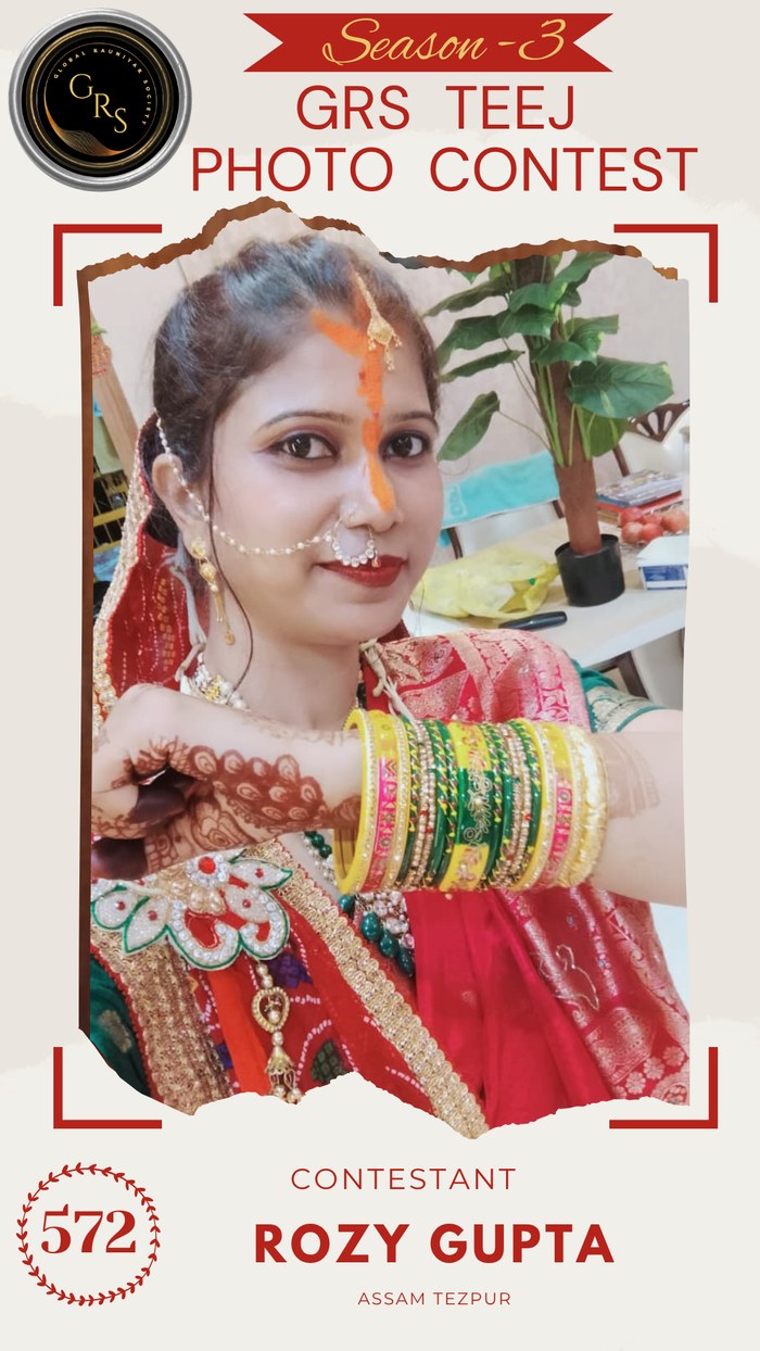 Rozy Gupta — Mrs. GRS's TEEJ Photo Contest Season-3 Contestant