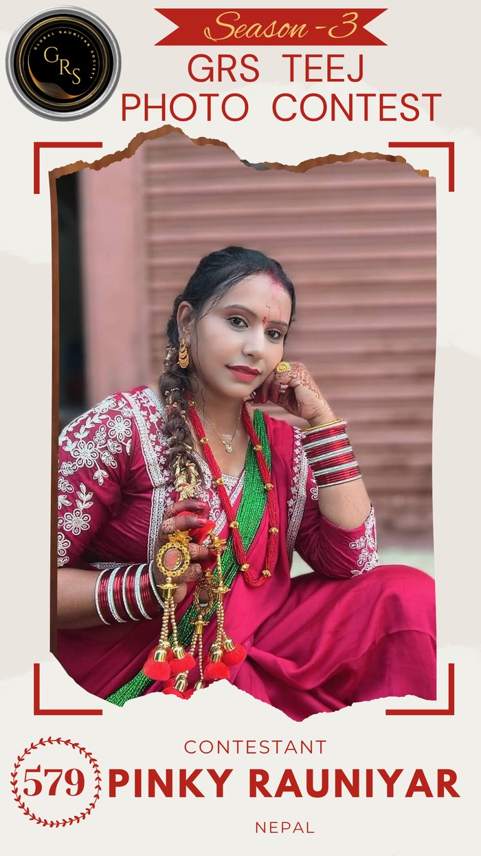 Pinky Rauniyar — Mrs. GRS's TEEJ Photo Contest Season-3 Contestant