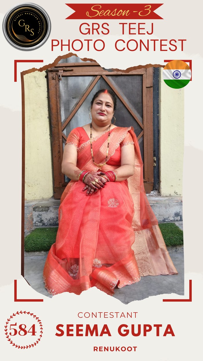 Seema Gupta — Mrs. GRS's TEEJ Photo Contest Season-3 Contestant