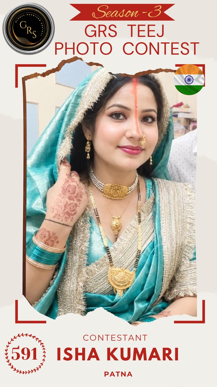 Isha Kumari — Mrs. GRS's TEEJ Photo Contest Season-3 Contestant