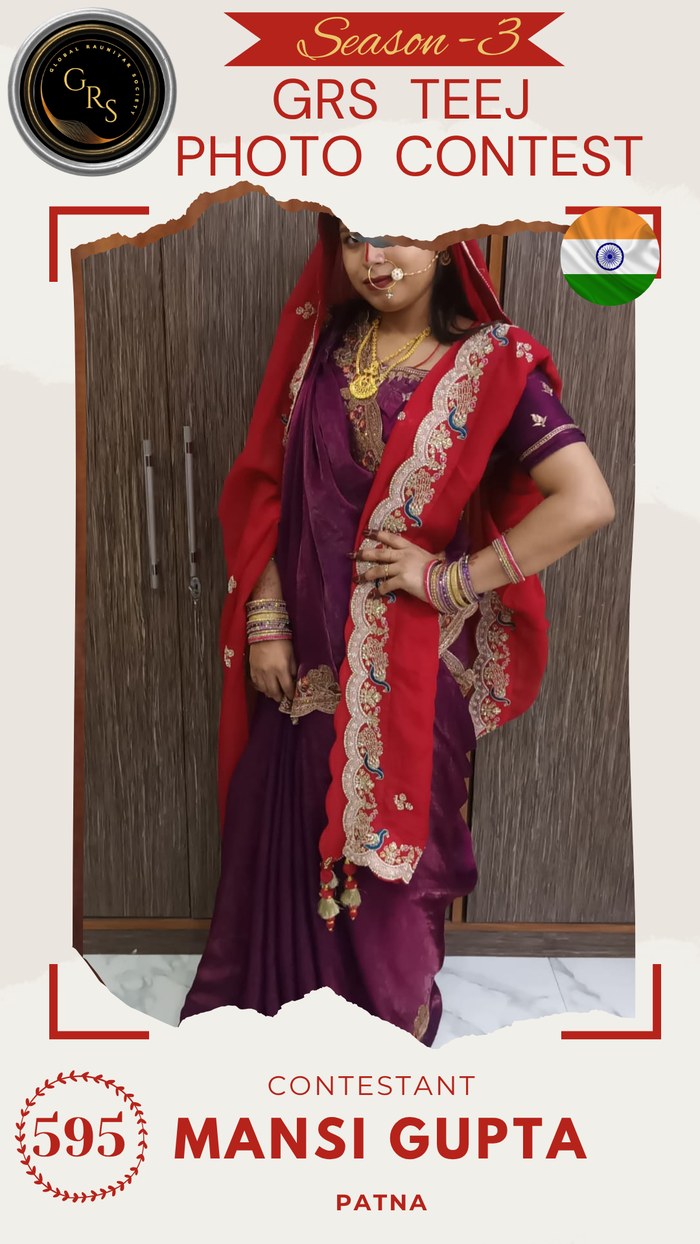 Mansi Gupta — Mrs. GRS's TEEJ Photo Contest Season-3 Contestant