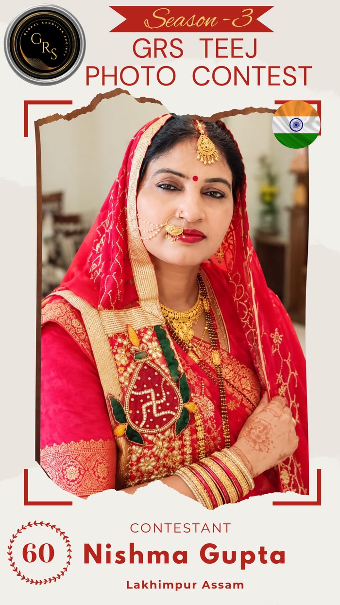 Nishma Gupta — Mrs. GRS's TEEJ Photo Contest Season-3 Contestant