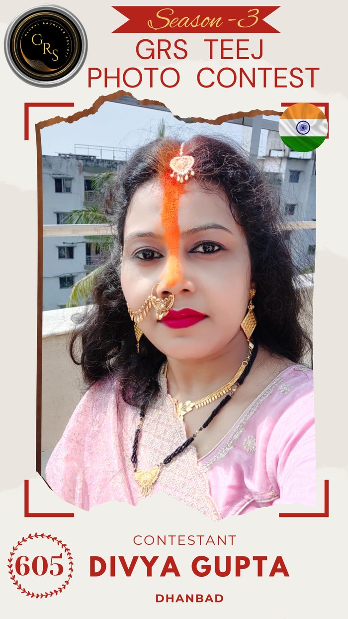 Divya Gupta — Mrs. GRS's TEEJ Photo Contest Season-3 Contestant