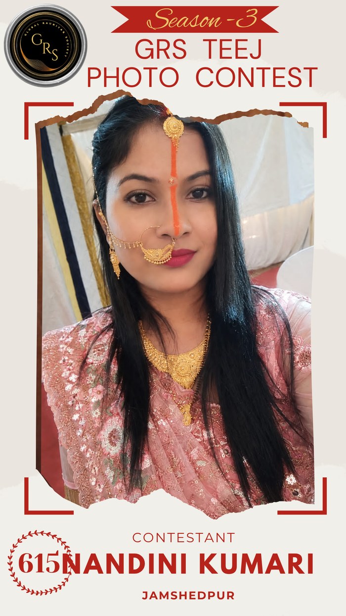 Nandini Kumari — Mrs. GRS's TEEJ Photo Contest Season-3 Contestant