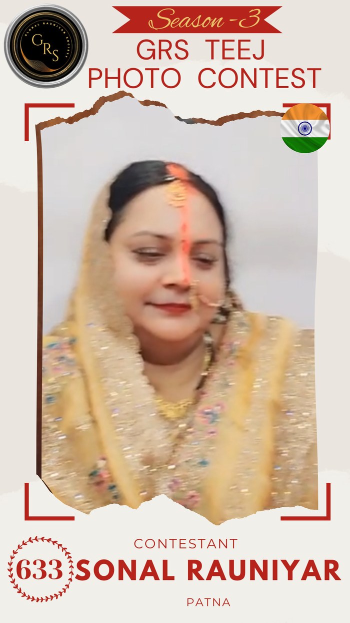 Sonal Rauniyar — Mrs. GRS's TEEJ Photo Contest Season-3 Contestant