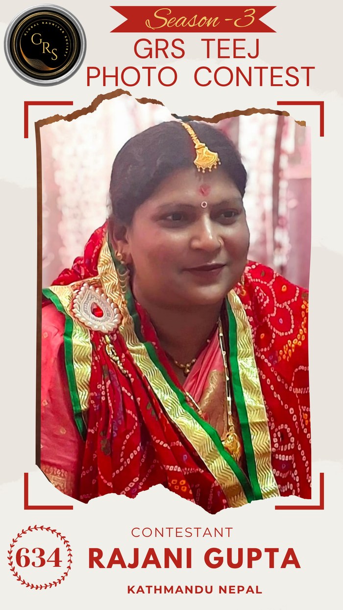 Rajani Gupta — Mrs. GRS's TEEJ Photo Contest Season-3 Contestant