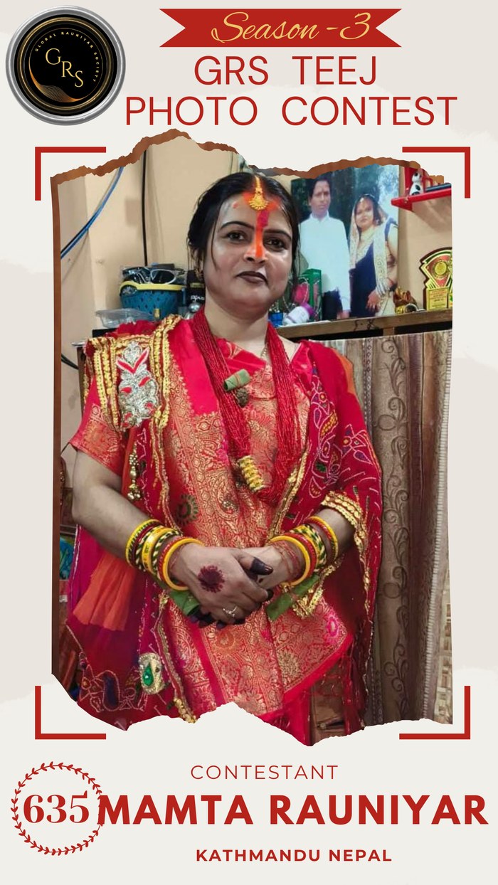 Mamta Rauniyar — Mrs. GRS's TEEJ Photo Contest Season-3 Contestant