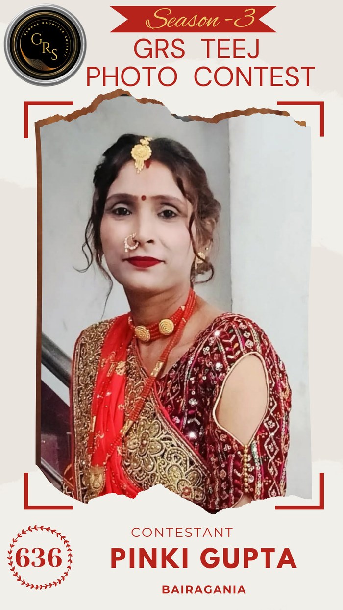 Pinki Gupta — Mrs. GRS's TEEJ Photo Contest Season-3 Contestant