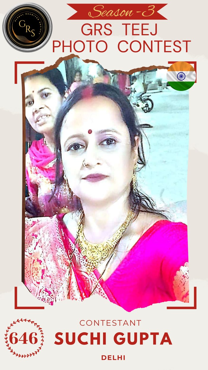 Suchi Gupta — Mrs. GRS's TEEJ Photo Contest Season-3 Contestant