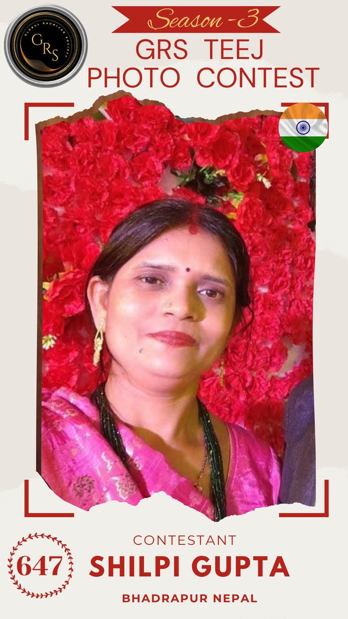 Shilpi Gupta — Mrs. GRS's TEEJ Photo Contest Season-3 Contestant
