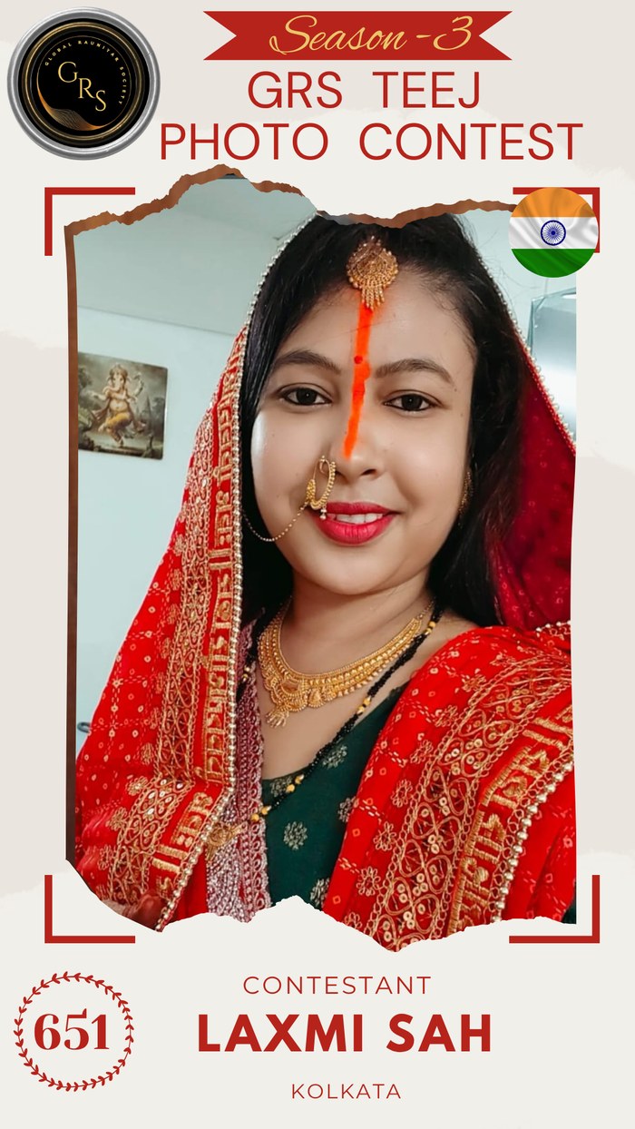 Laxmi Sah — Mrs. GRS's TEEJ Photo Contest Season-3 Contestant