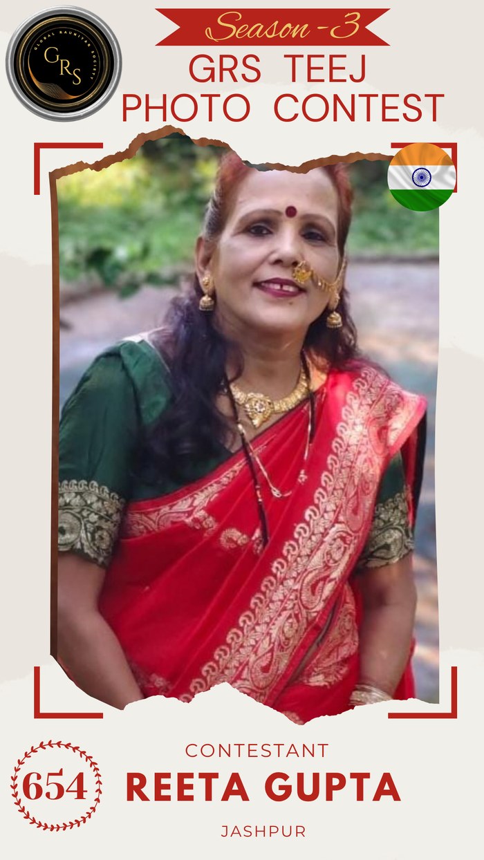 Reeta Gupta — Mrs. GRS's TEEJ Photo Contest Season-3 Contestant