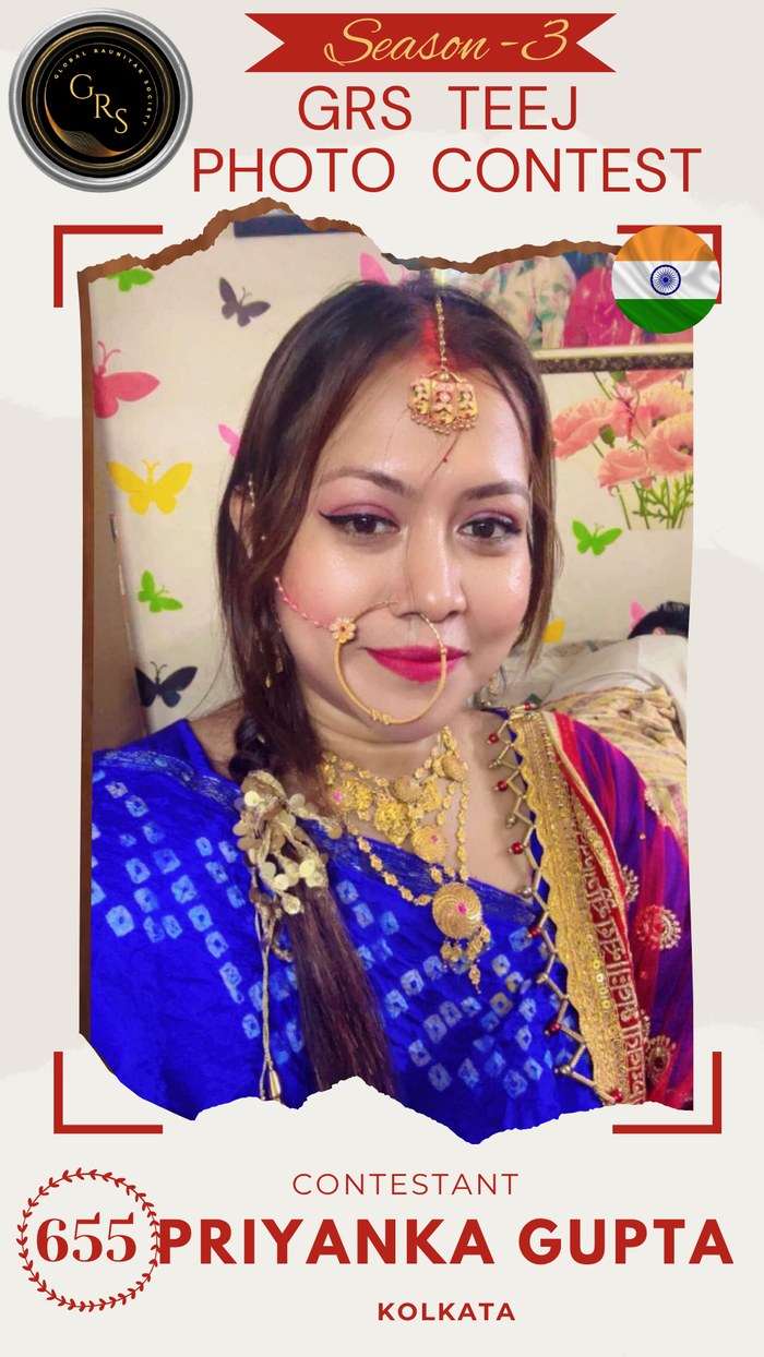 Priyanka Gupta — Mrs. GRS's TEEJ Photo Contest Season-3 Contestant