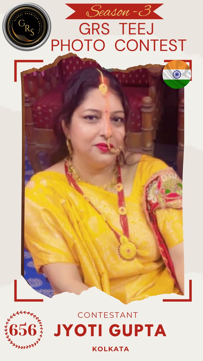 Jyoti Gupta — Mrs. GRS's TEEJ Photo Contest Season-3 Contestant