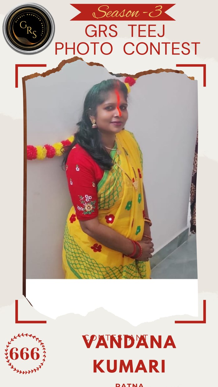 Vandana Kumari — Mrs. GRS's TEEJ Photo Contest Season-3 Contestant