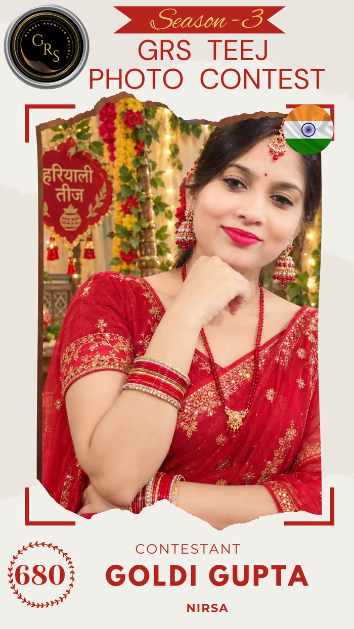 Goldi Gupta — Mrs. GRS's TEEJ Photo Contest Season-3 Contestant