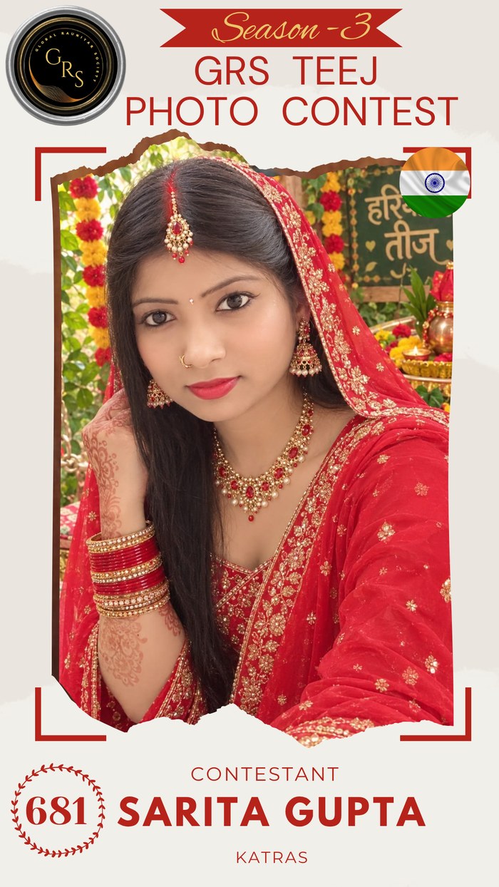 Sarita Gupta — Mrs. GRS's TEEJ Photo Contest Season-3 Contestant