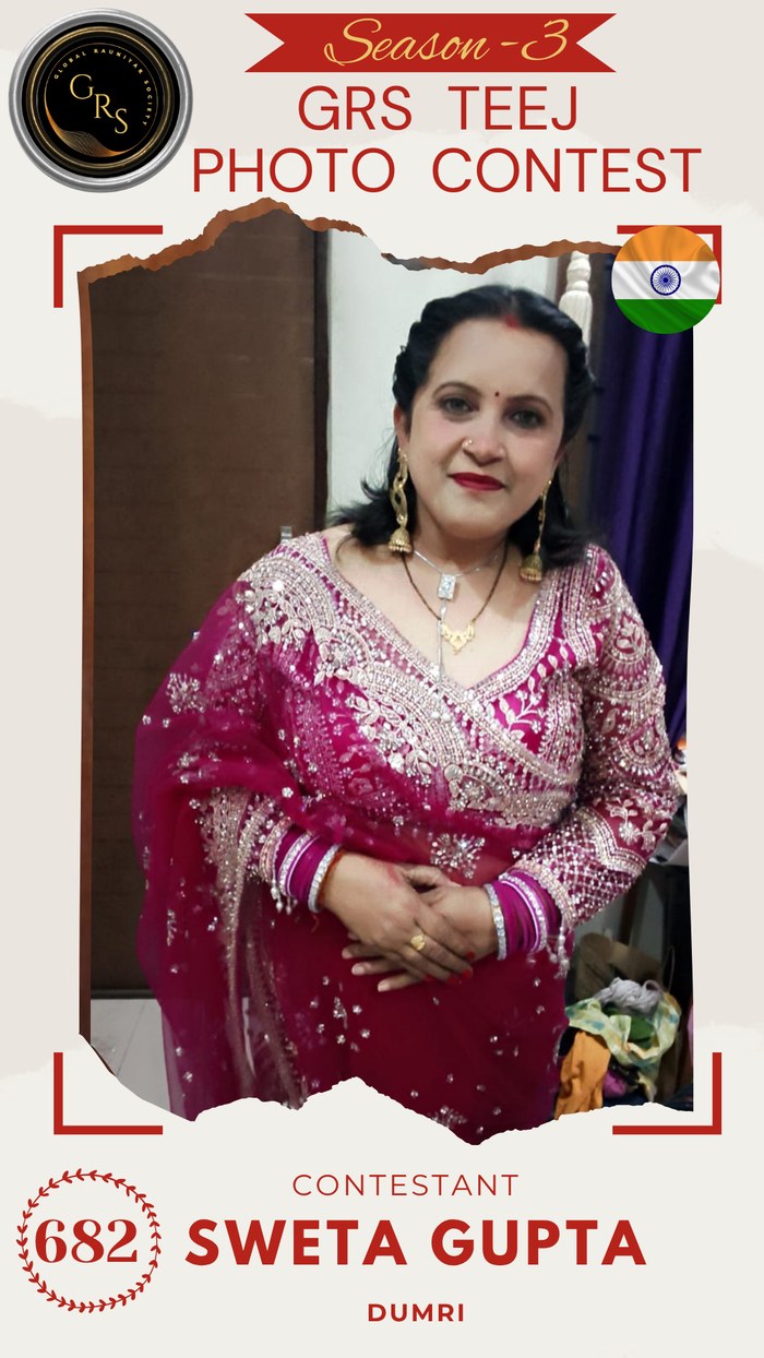 Sweta Gupta — Mrs. GRS's TEEJ Photo Contest Season-3 Contestant