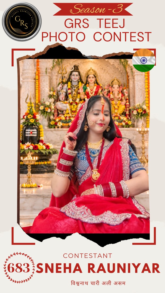 Sneha Rauniyar — Mrs. GRS's TEEJ Photo Contest Season-3 Contestant