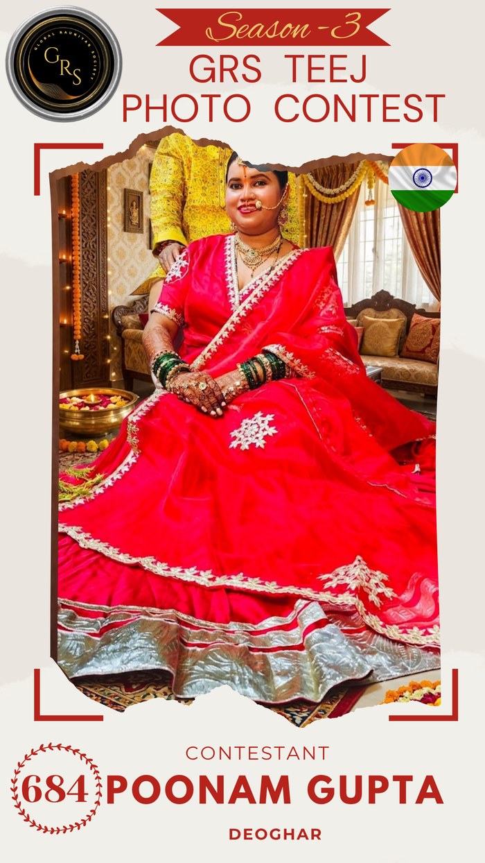 Poonam Gupta — Mrs. GRS's TEEJ Photo Contest Season-3 Contestant