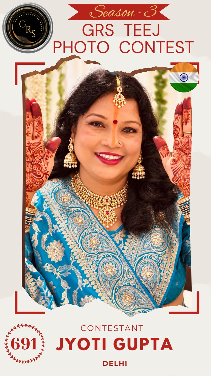 Jyoti Gupta — Mrs. GRS's TEEJ Photo Contest Season-3 Contestant