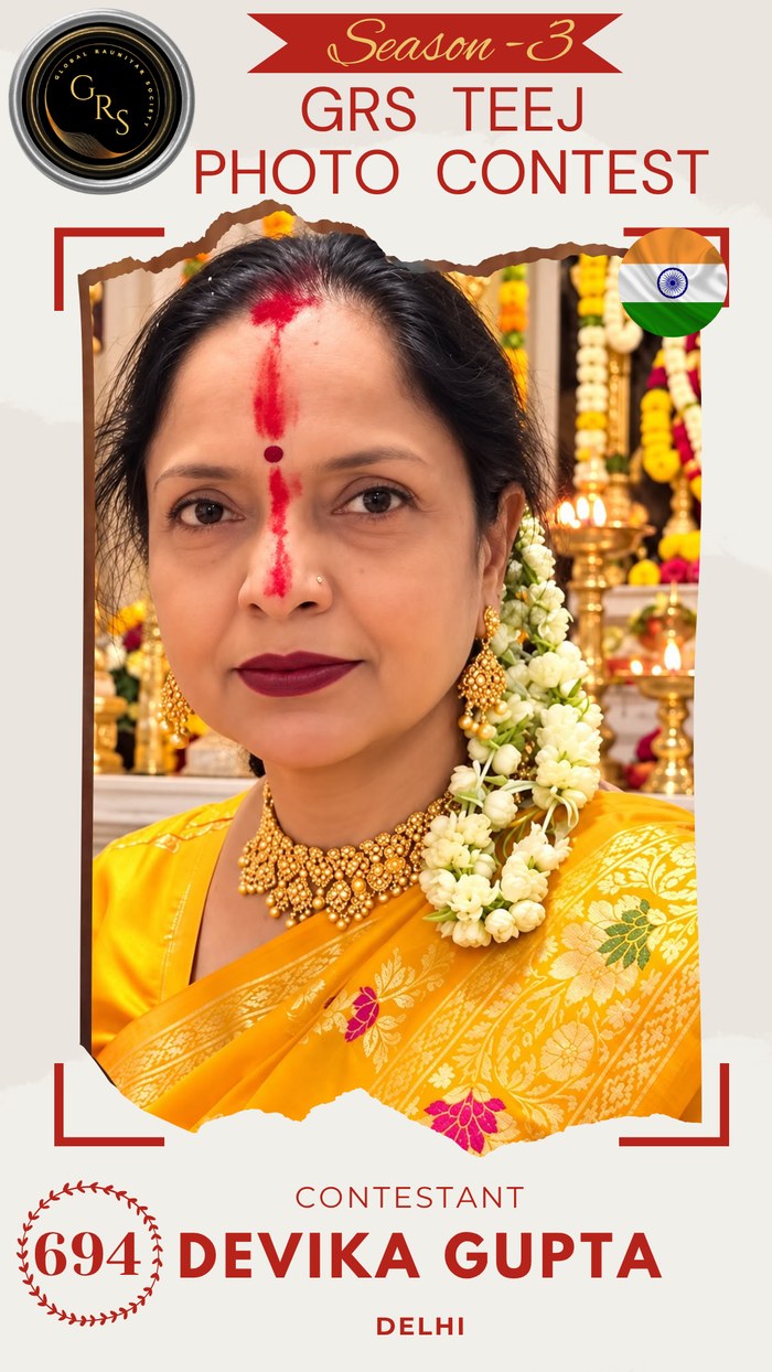 Devika Gupta — Mrs. GRS's TEEJ Photo Contest Season-3 Contestant