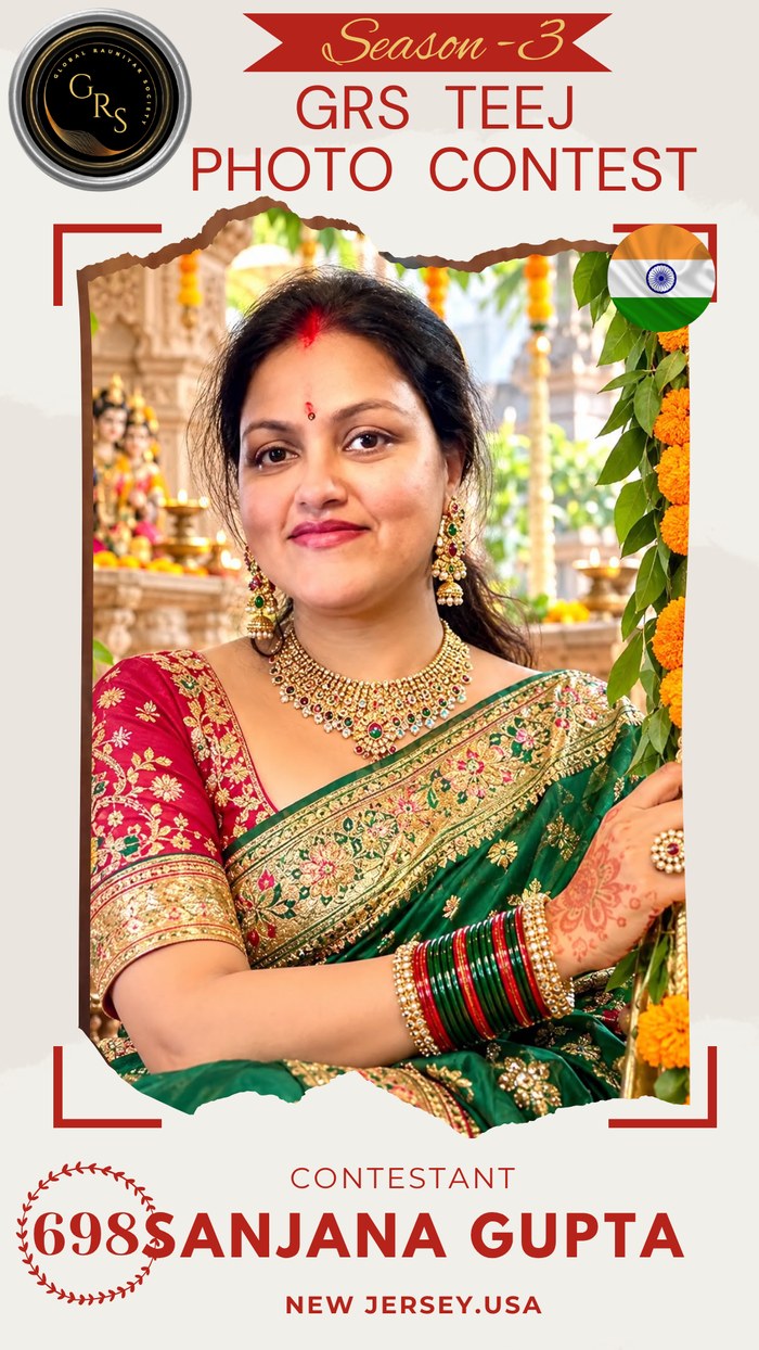 Sanjana Gupta — Mrs. GRS's TEEJ Photo Contest Season-3 Contestant