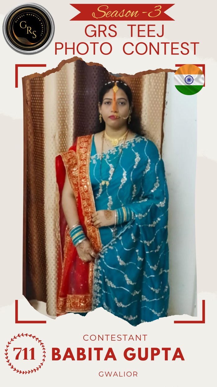 Babita Gupta — Mrs. GRS's TEEJ Photo Contest Season-3 Contestant