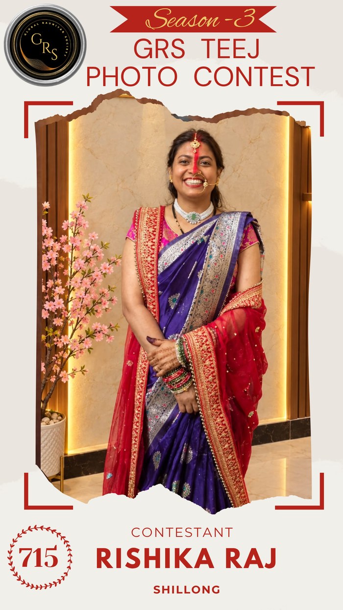 Rishika Raj — Mrs. GRS's TEEJ Photo Contest Season-3 Contestant