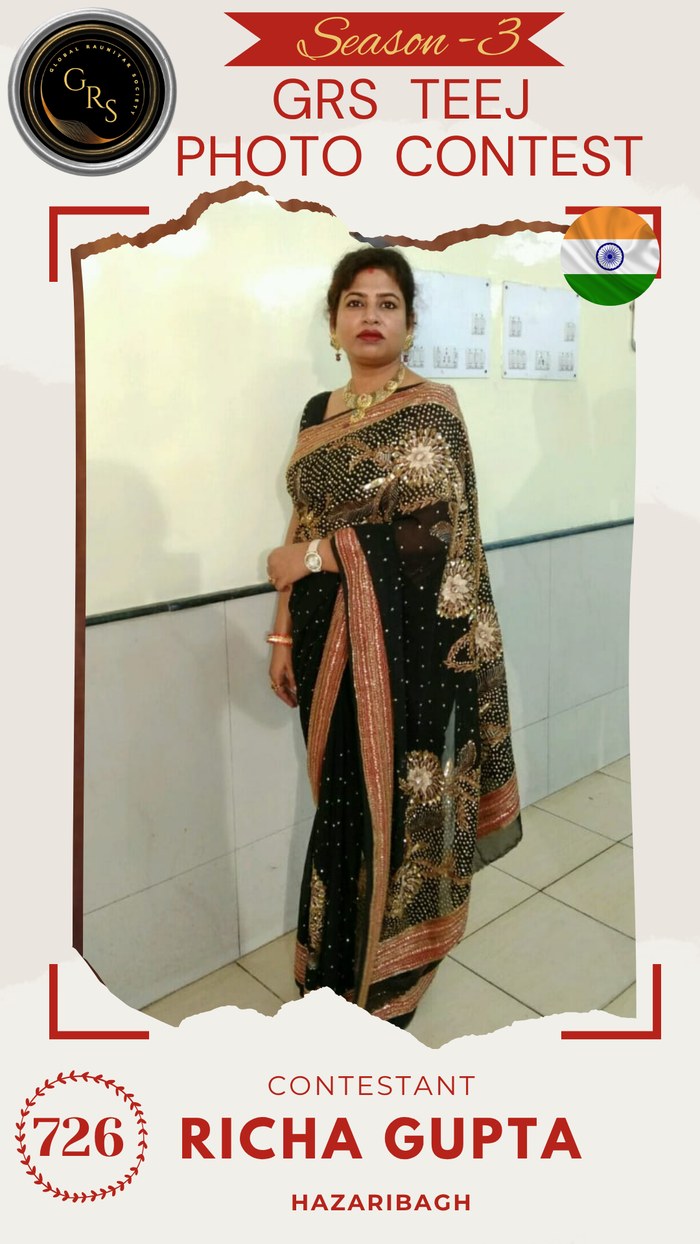 Richa Gupta — Mrs. GRS's TEEJ Photo Contest Season-3 Contestant
