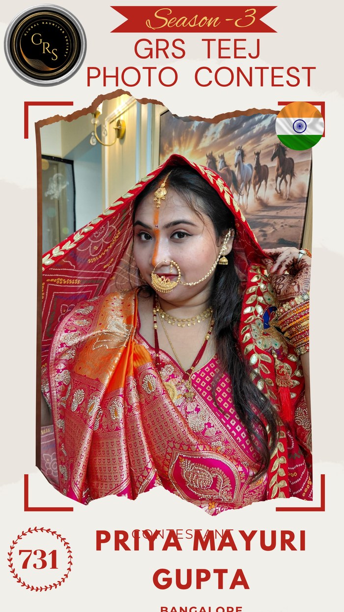 Priya Mayuri Gupta — Mrs. GRS's TEEJ Photo Contest Season-3 Contestant