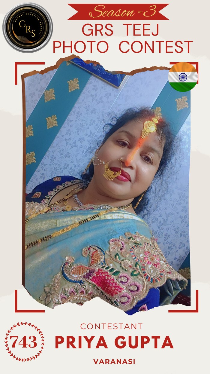 Priya Gupta — Mrs. GRS's TEEJ Photo Contest Season-3 Contestant