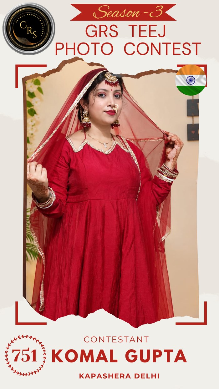 Komal Gupta — Mrs. GRS's TEEJ Photo Contest Season-3 Contestant