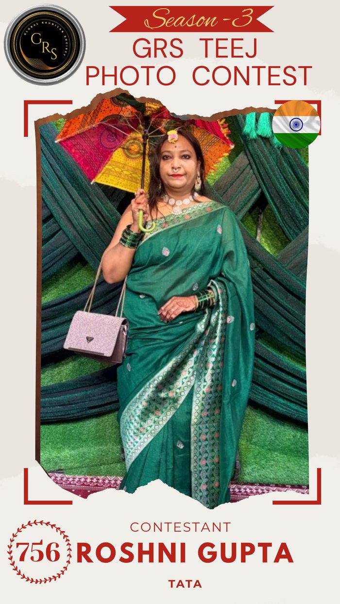Roshni Gupta — Mrs. GRS's TEEJ Photo Contest Season-3 Contestant